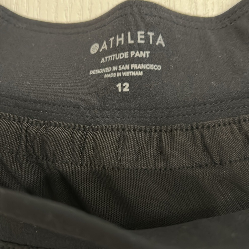Athleta Attitude Yoga Pilates Workout Pant Black Size 12 - Picture 8 of 11